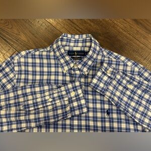 Polo Ralph Lauren Men's Slim-Fit Plaid Poplin Shirt Large